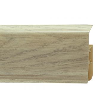 Plinta parchet PVC, stejar Edwin, dublu canal cablu, 2200 x 22 x 80 mm