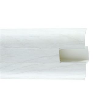 Plinta parchet PVC, stejar Everest, canal cablu, 2500 x 22 x 55 mm