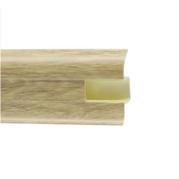 Plinta parchet PVC, stejar summer, canal cablu, 2500 x 22 x 55 mm