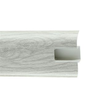 Plinta parchet PVC, stejar Verona, canal cablu, 2500 x 22 x 55 mm