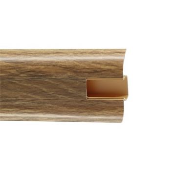 Plinta parchet PVC, stejar Victorian, canal cablu, 2500 x 22 x 55 mm