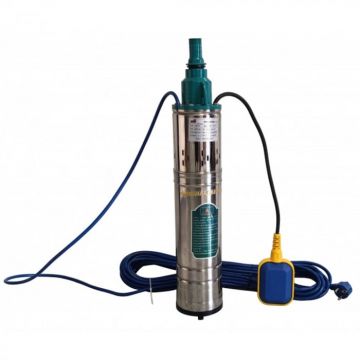 Pompa submersibila cu melc Alfa Premium, refulare 160m, debit 3.5m3 h, inox, 20m cablu, bobinaj cupru, Plutitor