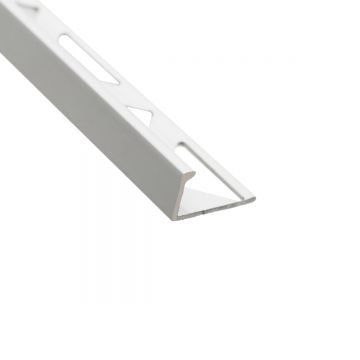 Profil de terminatie gresie/faianta SET S52, aluminiu, alb, 12 mm x 2.5 m