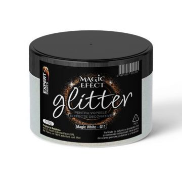 Sclipici decorativ Glitter G11 Magic Efect, white, 150 gr