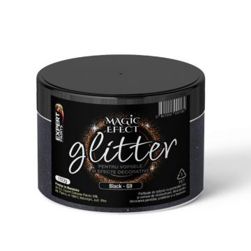Sclipici decorativ Glitter G9 Magic Efect, black, 150 gr