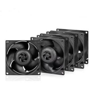 Set Ventilatoare S8038-7K 4 Bucati 7000RPM 80MM PWM Negru