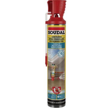 Spuma poliuretanica pentru montaj Soudal, aplicare manuala, mecanism pulverizare inclus, 700 ml