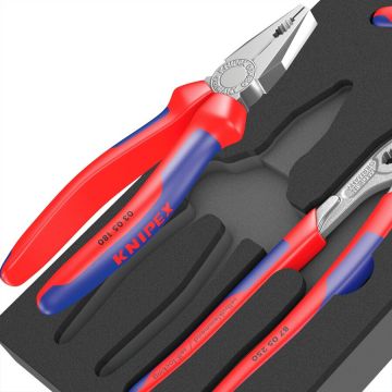 9780 foam insert KNIPEX pliers set 1, 3 pieces (black/gray, in foam insert for workshop trolley) 9780 foam insert KNIPEX pliers set 1, 3 pieces (black/gray, in foam insert for workshop trolley)