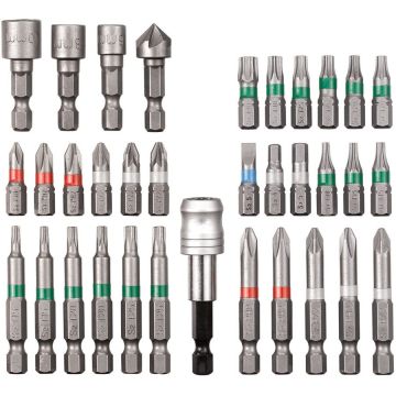 Set De Biti 34 Bucati Argintiu