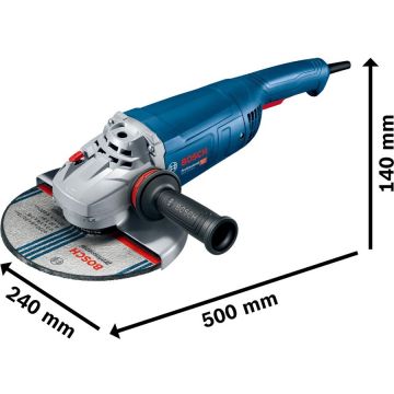 Bosch angle grinder GWS 22-230 J Professional (blue, 2,200 watts, incl. Diamond cutting disc)