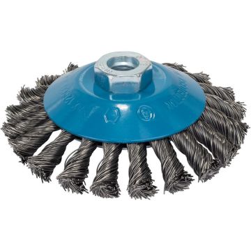 Bosch cone brush Heavy for Metal, 115mm, knotted (0.5mm steel wire, M14, for angle grinder)