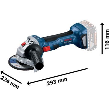 Bosch cordless angle grinder GWS 18V-7 Professional solo (blue/black, without battery and charger)