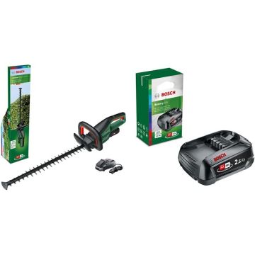 Bosch cordless hedge trimmer Universal HedgeCut 18V-50 (green/black, Li-ion battery 2.5Ah, POWER FOR ALL ALLIANCE) Bosch cordless hedge trimmer Universal HedgeCut 18V-50 (green/black, Li-ion battery 2.5Ah, POWER FOR ALL ALLIANCE)