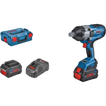 Bosch cordless impact wrench BITURBO GDS 18V-1050 H Professional, 18Volt (blue/black, 2x battery ProCORE18V 8.0Ah, 3/4, in L-BOXX)