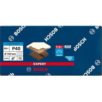 Bosch Expert C470 sanding sheet, 150mm, K40 (50 pieces, for eccentric sanders) Bosch Expert C470 sanding sheet, 150mm, K40 (50 pieces, for eccentric sanders)