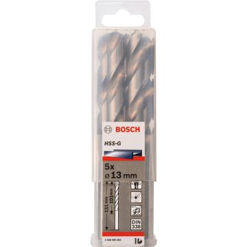 Bosch metal drill HSS-G, 13mm (5 pieces, working length 101mm)