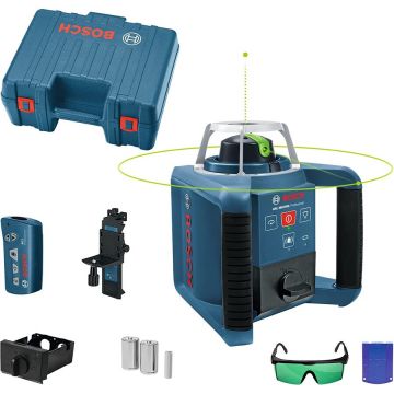 Bosch rotation laser GRL 300 HVG Professional, with holder (blue, case, green laser line)