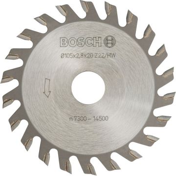 Bosch slot cutter 105mm x 20mm, 22T (for shadow gap cutter GUF 4-22 A and PSF 22 A)