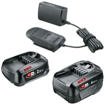 Bosch starter set 18V (PBA 2.0Ah + PBA 4.0Ah + AL 18V-20), charger (black, 2x battery + charger, POWER FOR ALL ALLIANCE) Bosch starter set 18V (PBA 2.0Ah + PBA 4.0Ah + AL 18V-20), charger (black, 2x battery + charger, POWER FOR ALL ALLIANCE)