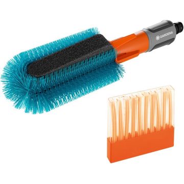 Cleansystem bicycle brush set, washing brush (grey/turquoise, incl. 10 soap sticks)