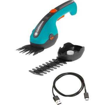 Cordless Grass Shears ClassicCut Li, 3.6 volts, set with shrub blade (turquoise/black, Li-ion battery 2.5 Ah) Cordless Grass Shears ClassicCut Li, 3.6 volts, set with shrub blade (turquoise/black, Li-ion battery 2.5 Ah)