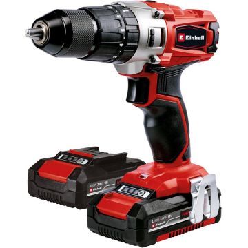 Cordless Impact Drill TE-CD 18/2 Li-i +64, 18V (red/black, 2x Li-Ion battery 2.0Ah, case + bit drill set)