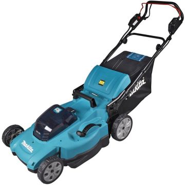 cordless lawn mower DLM539PT2, 36 volts (2x18 volts) (blue/black, 2x Li-ion batteries 5.0 Ah, with wheel drive)