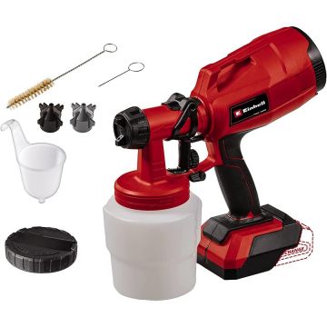 Cordless paint spray system TC-SY 18/60 Li-Solo, spray gun (red/black, without battery and charger)