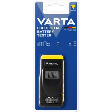 Digital Battery Tester AA / AAA / C / D / E, Measuring Device (black)