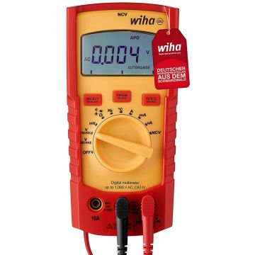 Digital multimeter 45215, up to 1,000 V AC, CAT IV, measuring device (red/yellow)