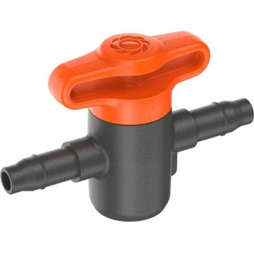 drip system shut-off valve 4.6mm (3/16), regulating valve (grey/orange, 2 pieces)