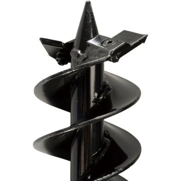 earth drill with pin, 80mm, L 800mm (black) earth drill with pin, 80mm, L 800mm (black)