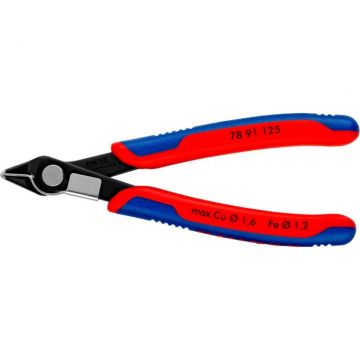 Electronic Super Knips 78 91 125, electronics pliers (red/blue, with opening spring and opening limiter)