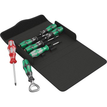 Kraftform 300/7 Set 4, Kraftform Plus screwdriver set (black/green, 7 pieces, Lasertip)