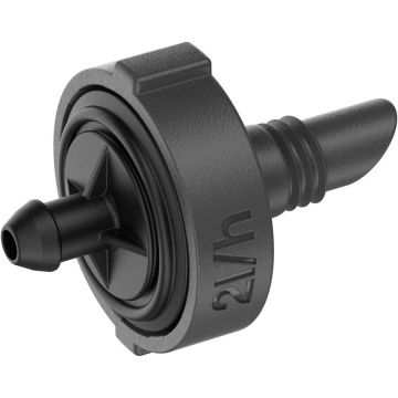 Micro-Drip-System Drip Head 2 l/h, pressure-compensating (dark grey, 25 pieces, model 2023)