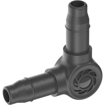 Micro-Drip-System L-piece 4.6mm (3/16), connection (dark grey, 10 pieces, model 2023)