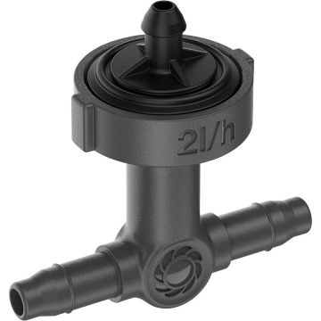 Micro-Drip-System Series Drippers 2 l/h, pressure-compensating (dark grey, 10 pieces, model 2023)