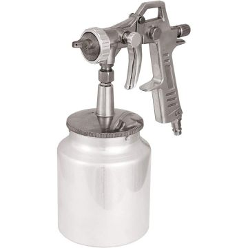 Paint spray gun with suction cup, spray gun (silver)