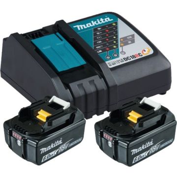 Power Source Kit 18V 6Ah, set (black, 2x battery BL1860B, 1x charger DC18RC)