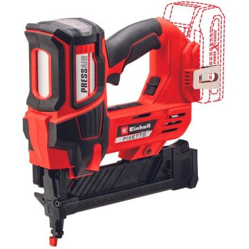 Professional cordless staple gun FIXETTO 18/38 S, 18 volt, electric staple gun (red/black, without battery and charger)