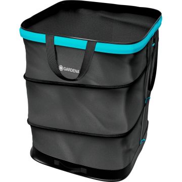 Rectangular PopUp garden waste bag, size M (black/turquoise, 127 liters)