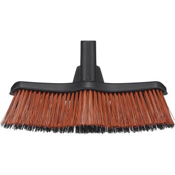 Solid all-purpose broom head M (black/orange, without handle)