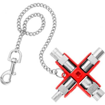 universal key 00 11 06, socket wrench (silver/red, for common cabinets and locking systems)