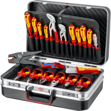 Vision24 electric tool case, tool set (black, 20 pieces)