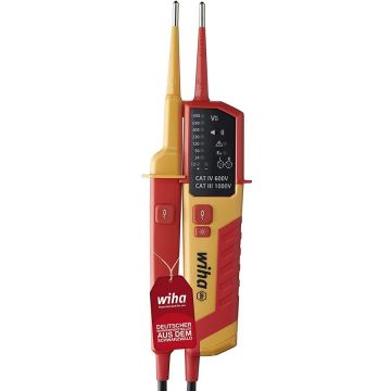Voltage and continuity tester 45216, measuring device (red/yellow, 12 - 1,000 V AC)