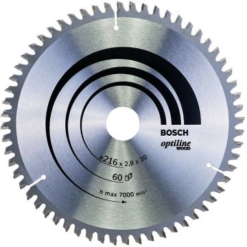 Bosch circular saw blade Optiline Wood, ? 216mm, 60T
