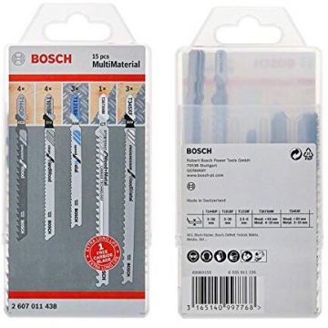 Bosch jigsaw blade set MultiMaterial, pack of 15 Bosch jigsaw blade set MultiMaterial, pack of 15