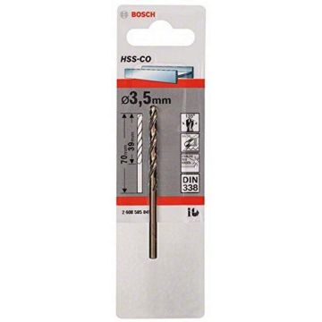 Bosch metal twist drill HSS-Co, DIN 338, O 3.5mm (working length 39mm) Bosch metal twist drill HSS-Co, DIN 338, O 3.5mm (working length 39mm)