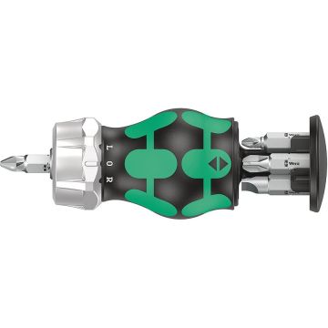 Kraftform compact stubby magazine RA 3, socket wrench (black/green, 7 pieces, with ratchet function) 05008885001