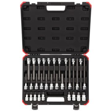 Red screwdriver socket set 1/2 hex 30 pieces - 3301573
